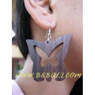 Butterfly Wooden Earrings