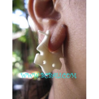 Carved Bone Earrings Ladies