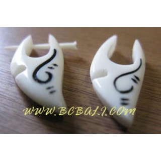 Carving Bone Earring