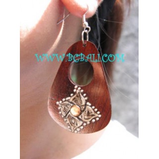 Classic Wooden Painting Earring