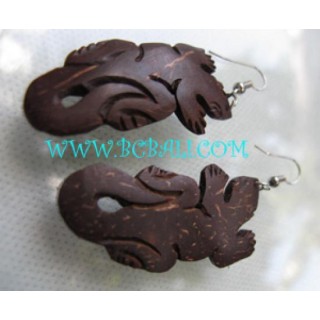 Coco Wooden Earrings Animal