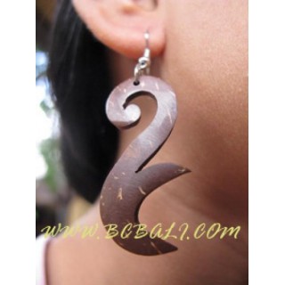 Coconut Carved Earrings