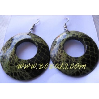 Coconut Painted Earring