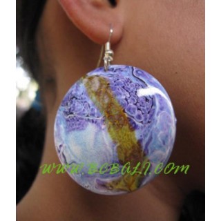 Coconut Painted Earrings