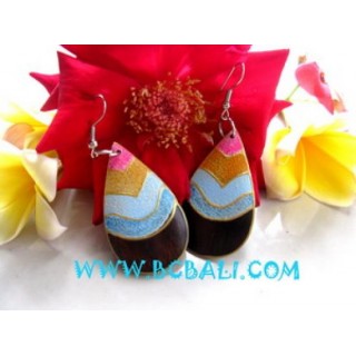 Colored Wood Earrings