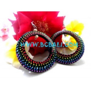 Earring Handpainting Rainbow Color