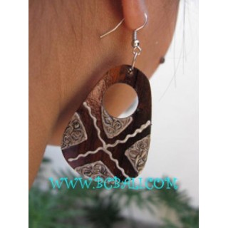 Earrings Painted Wooden Sono