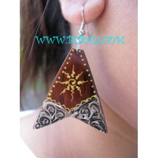 Fashion Earring Wooden Painted