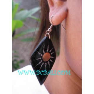 Handmade Painted Earring Wood