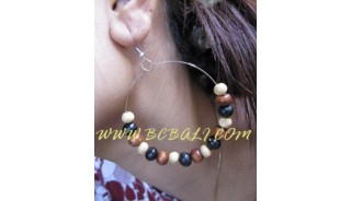 Ladies Wooden Metal Earrings