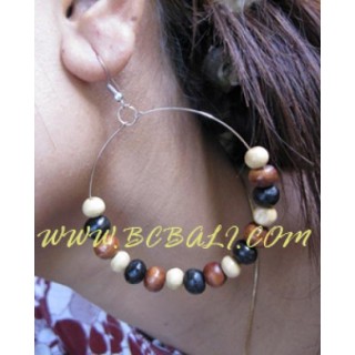 Ladies Wooden Metal Earrings