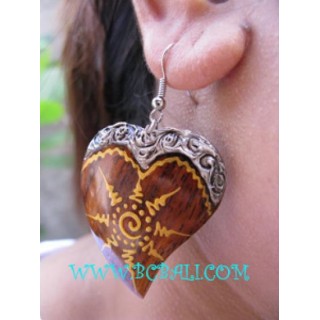 Love Wooden Earring Painting