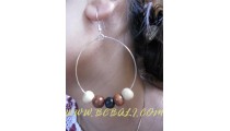 Metal Earring Wooden