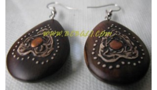 Natural Painted Earring