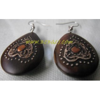 Natural Painted Earring