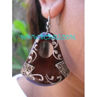 New Fashion Wood Earring Painted