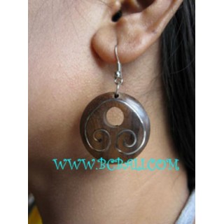 Organic Wooden Earring Steel