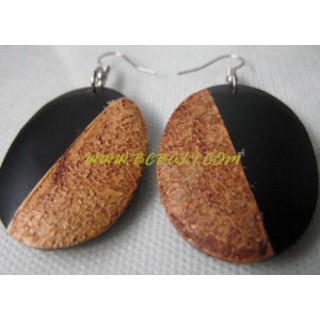 Painted Wooden Earring