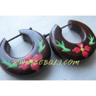 Painting Wooden Earring