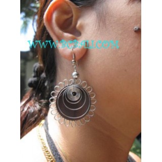 Steel Earring Wooden Sono