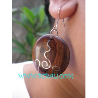 Unique Wooden Steel Earring