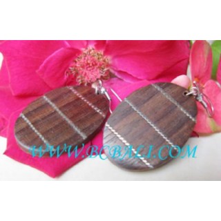 Wood Stainless Earring