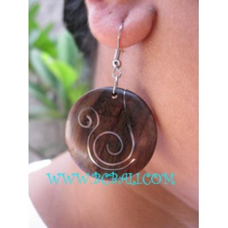 Wooden Craft Steel Earring