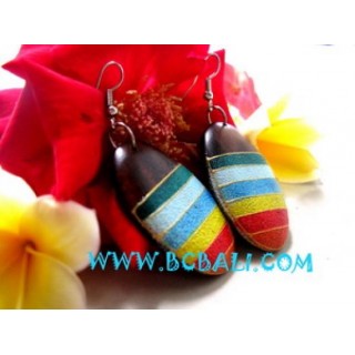 Wooden Earring Hand Painting