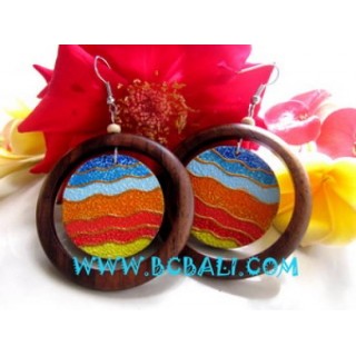 Woods Painting Earring Jewelry