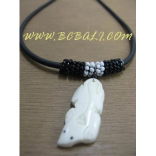 Animal Carving Bone Necklace