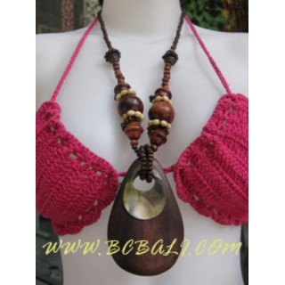 Bead Wood Necklace