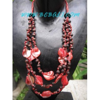 Beaded Wooden Necklaces