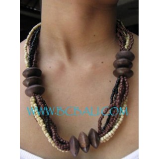 Beaded Wooden Necklaces