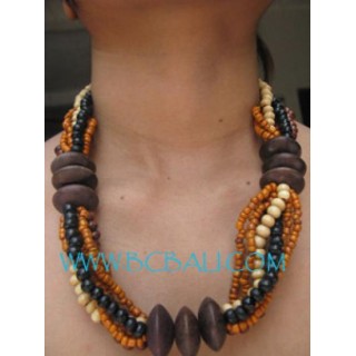 Beads Wood Necklaces Choker