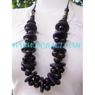 Black Wood Angela Necklaces