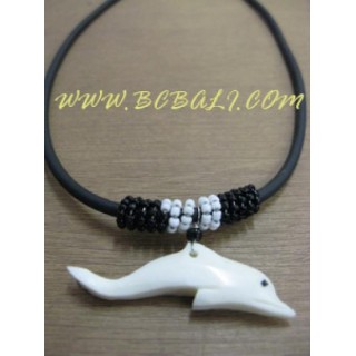 Bone Necklace Carved