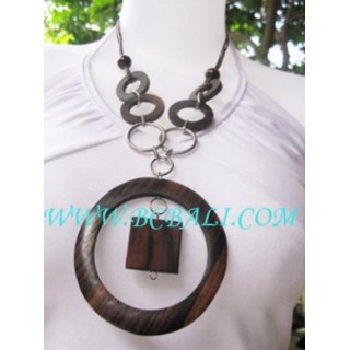 Circle Wooden Necklaces