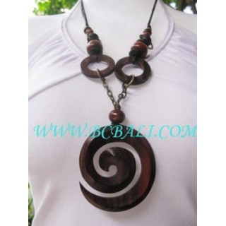 Circular Wooden Necklaces