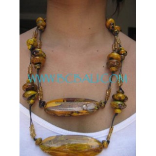 Fashion Accessories Wooden Painting Necklaces