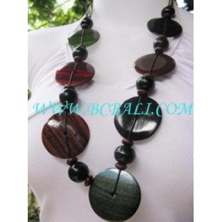 Flat Wood Necklaces