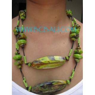 Hand Made Wooden Painting Necklaces