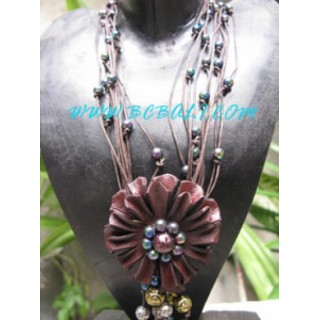 Leather Necklaces Beads