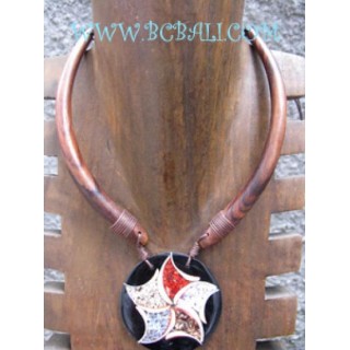 Natural Wooden Necklaces Pendant