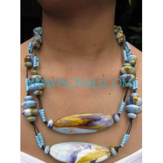 New Design Wooden Painted Necklaces