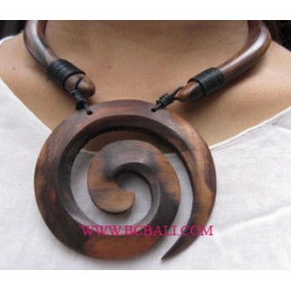 Wood Carved Necklaces