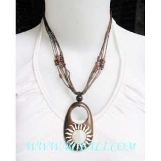 Wood Long Necklace