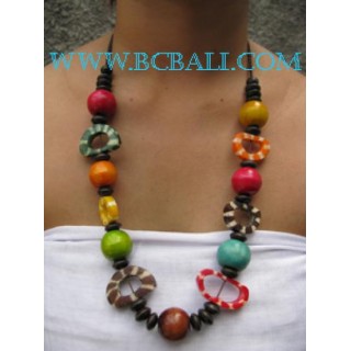 Wooden And Bone Necklaces Color