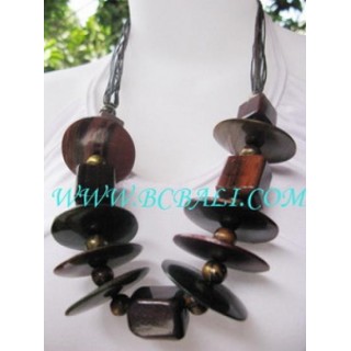 Wooden Disc Necklaces