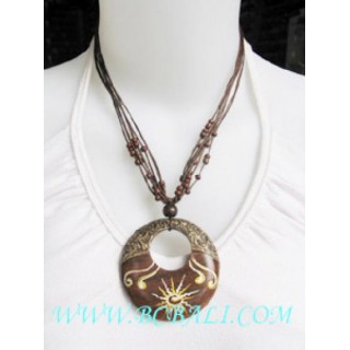 Wooden Painting Necklace