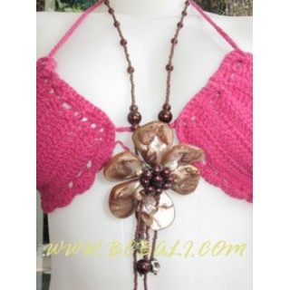 Beads Flowers Shell Pendant